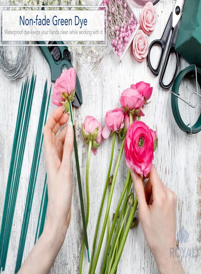 رويال إمبورتس دعامات نباتات خشبية خضراء من رويال إمبورتس، أعواد دعم متينة من الخيزران لزراعة الزهور، عصي خشبية للوحات الإرشادية وأصص زهور الأوركيد (12 بوصة - 25 قطعة) - Image 2