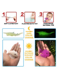 ValeforToy 18 Pack Assorted Ocean Animal, Stretchy and Floating Rubber sea Animals Toy Set, Mini Realistic Under The Sea Life Figure for Toddler Bath Bathtub, Shark Octopus Fish Toys Bulk for Kid Party  - Image 4
