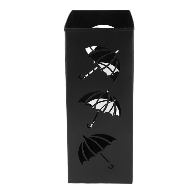 Metal Umbrella Stand 42x16x16cm Compact Space Saving - Premium Powder Coated Steel Indoor Umbrella Holder for Entryway Office Home - Image 1