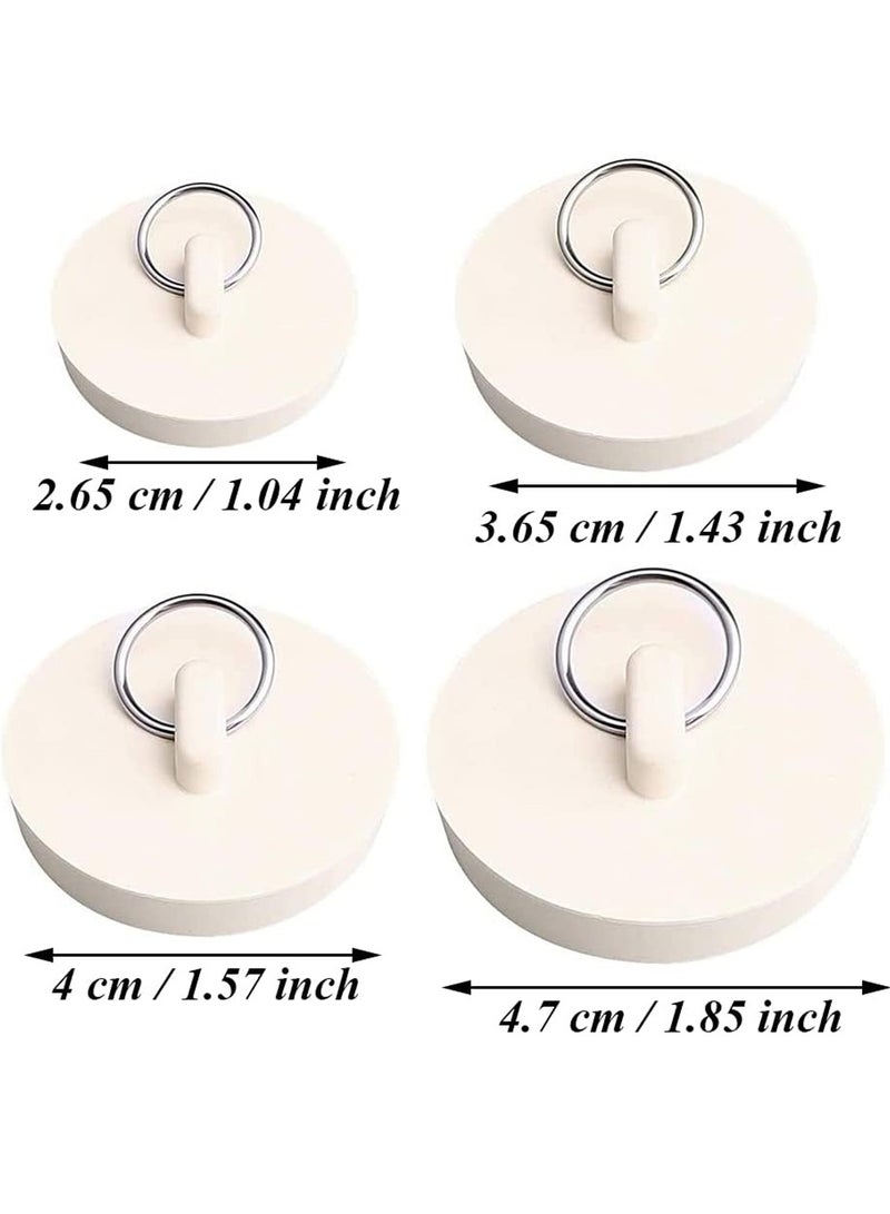 HomarKet 12-pcs Bath Plugs,Sink Plug Rubber Drain Stopper Kitchen Sink Plug with Hanging Ring for Bathtub,Bathroom (4 Sizes)  - Image 2