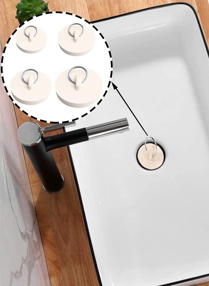 HomarKet 12-pcs Bath Plugs,Sink Plug Rubber Drain Stopper Kitchen Sink Plug with Hanging Ring for Bathtub,Bathroom (4 Sizes)  - Image 5
