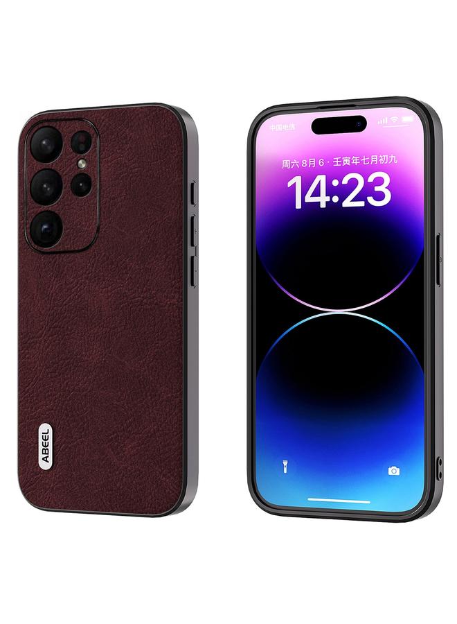 S-TOP Case For Samsung Galaxy S23 Ultra 5G ABEEL Dream Litchi Texture PU Phone Case - Image 1