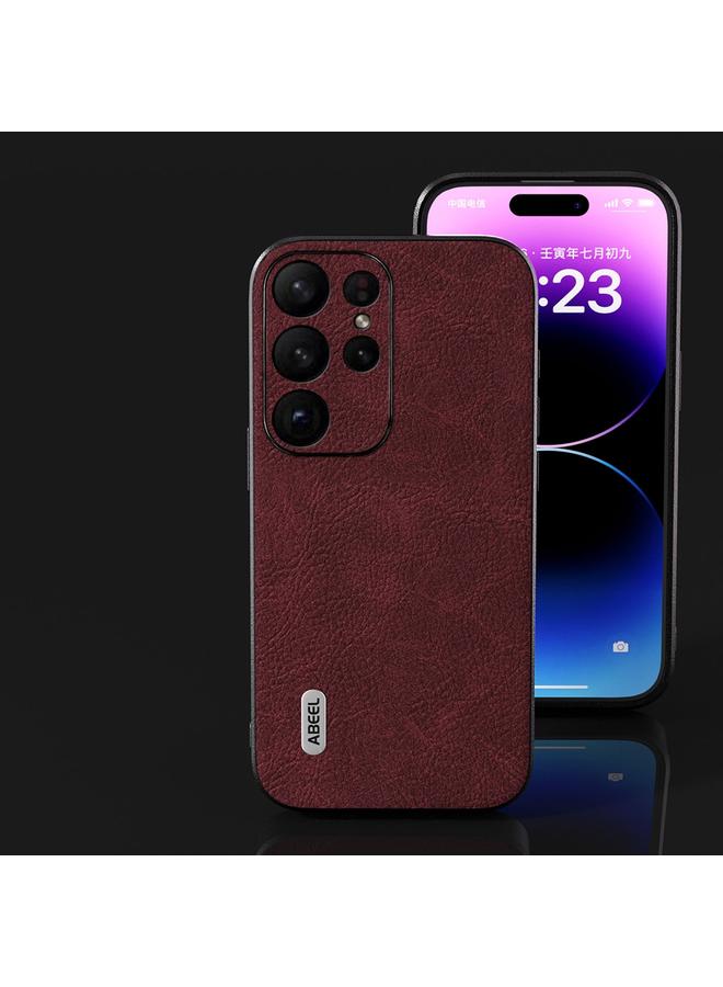 S-TOP Case For Samsung Galaxy S23 Ultra 5G ABEEL Dream Litchi Texture PU Phone Case - Image 3