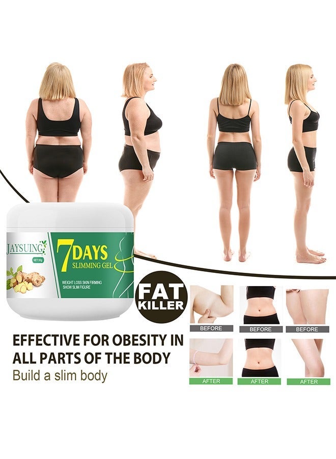 جايسوينغ 7 أيام التخسيس جل 30 جرام كريم حرق الدهون للنساء ، كريم العرق الموقد للدهون - كريم التخسيس للبطن والخصر والفخذين والبطن وكريم الثبات - وداعا السيلوليت للنساء فقدان الوزن بسرعة - Image 5