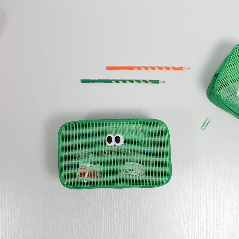 Hollow Mesh Cosmetic Bag Desktop Organizer Storage Bag For Data Cables And Cleaning Supplies, Large Capacity Breathable Storage - Image 4