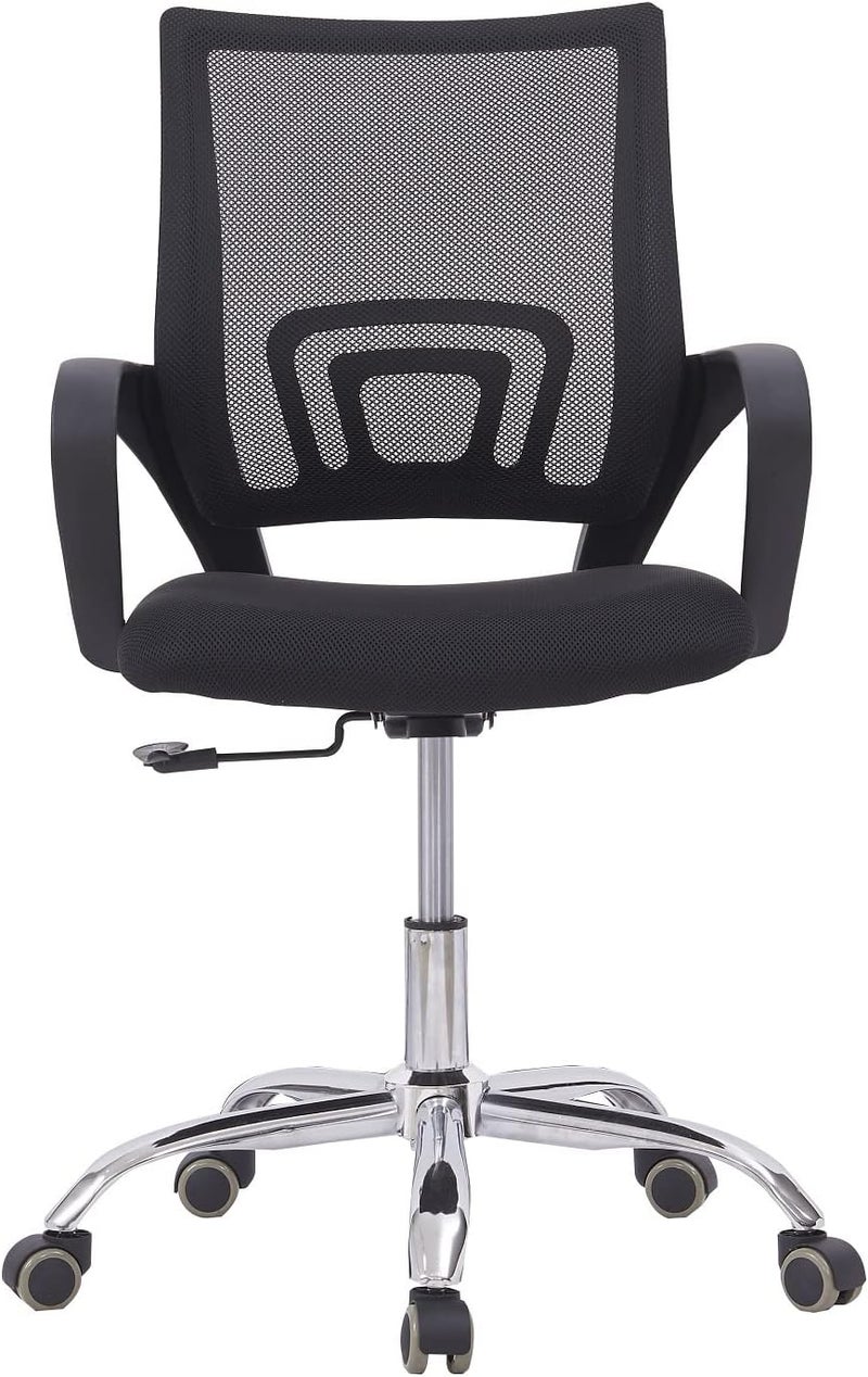 Mahmayi Sleekline Ergonomic Low Back Mesh Chair Office Computer Castor Wheel Office Chair With Lumbar Support Adjustable Height (Black), Mesh_Chair_001 - Image 3