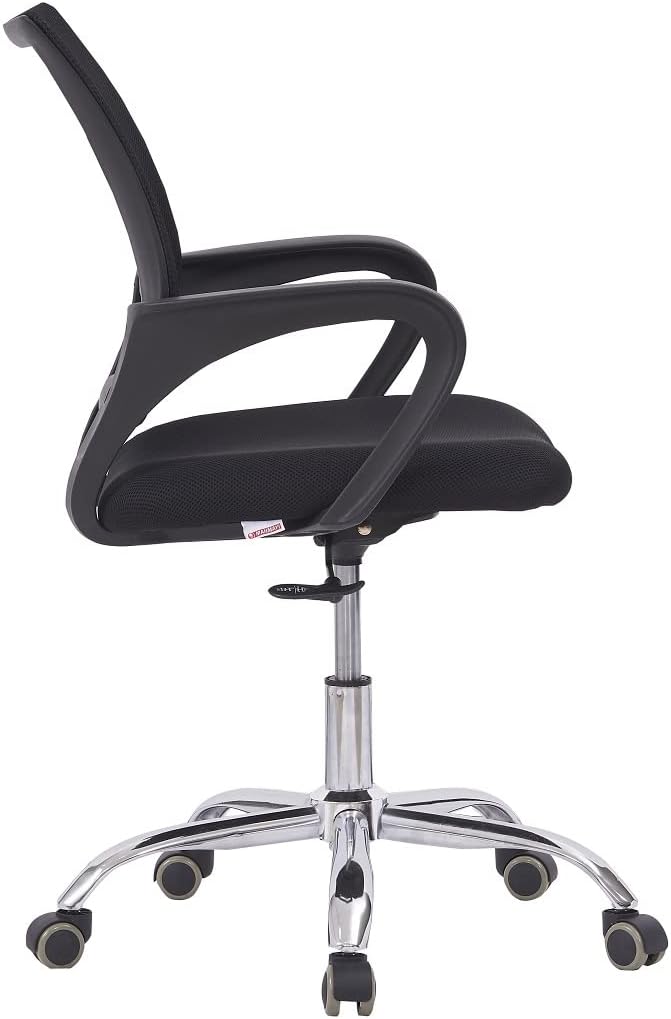 Mahmayi Sleekline Ergonomic Low Back Mesh Chair Office Computer Castor Wheel Office Chair With Lumbar Support Adjustable Height (Black), Mesh_Chair_001 - Image 5