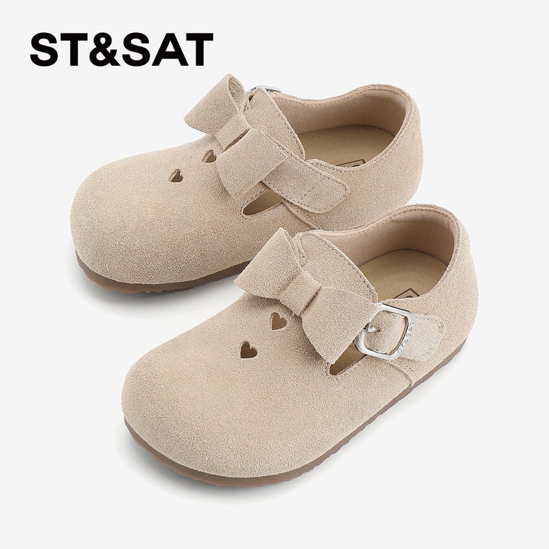 Saturday Children'S Shoes Girls' Birkenth Shoes 2025 Spring New Fashion Stylish Soft Sole Shoes Children'S Leather Shoes - Image 3