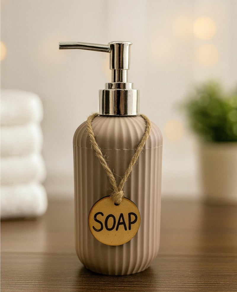 Haristar Liquid Soap Dispenser|Sanitizer Dispenser, Lotion, Shampoo Dispenser | Handwash Bottle for Kitchen | Soap Dispenser for Wash Basin | 300 MLL (Brown, Pack of 1) - Image 1