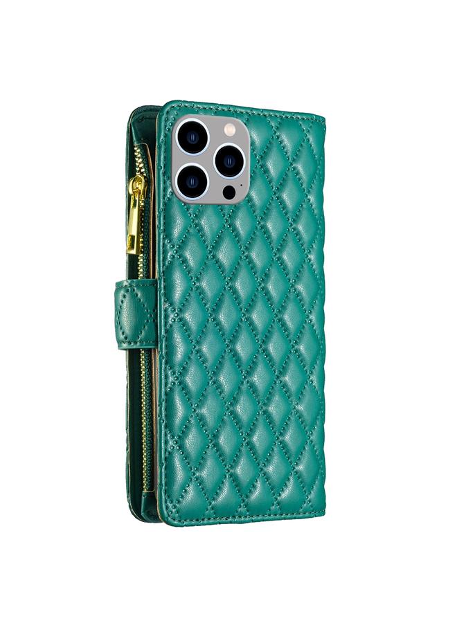 اس-توب جراب لهاتف iPhone 14 Pro Max مع محفظة جلدية بسحاب من الألماس - Image 3