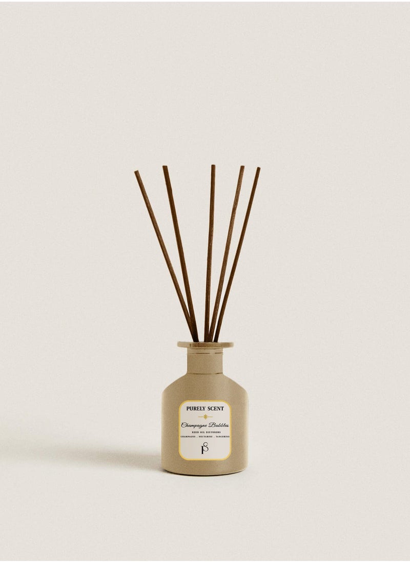 PURELY SCENT Champagne Bubbles Reed Oil Diffuser, 6 Reed Sticks, Aromatherapy, Fragrant Diffuser, Lasts Upto 3 Months, 6.7 Fl Oz/200 ML  - Image 1