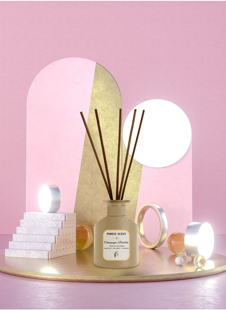 PURELY SCENT Champagne Bubbles Reed Oil Diffuser, 6 Reed Sticks, Aromatherapy, Fragrant Diffuser, Lasts Upto 3 Months, 6.7 Fl Oz/200 ML  - Image 2