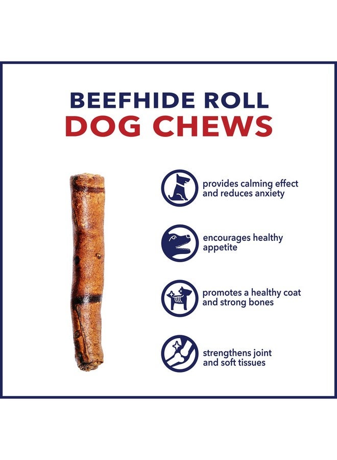 Pet Factory 100% Made in USA Beefhide 8" Rolls Dog Chew Treats - Beef Flavor, 15 Count/1 Pack - Image 5
