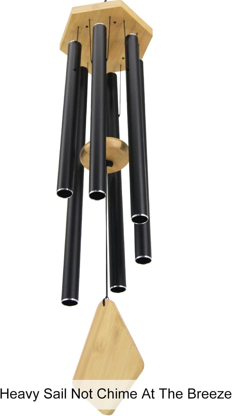 Howarmer Wind Chimes Outdoor Large Deep Tone, 36 Inches Sympathy WindChimes Outdoor Memorial Windchime for Mom/Housewarming/Christmas, Black Wind Chime for Outside Garden, Patio, Home Decor - Image 5