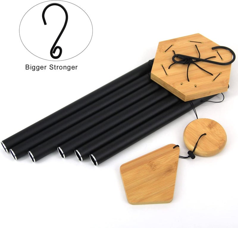 Howarmer Wind Chimes Outdoor Large Deep Tone, 36 Inches Sympathy WindChimes Outdoor Memorial Windchime for Mom/Housewarming/Christmas, Black Wind Chime for Outside Garden, Patio, Home Decor - Image 2