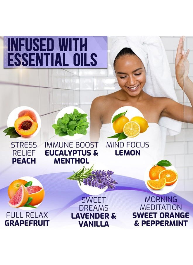 Pure Nature Lux Spa - Aromatherapy Shower Steamers Set - Six Uplifting Relaxing Scents for Stress Relief - Perfect Self Care, Spa Experience for Women and Men - Ideal for Christmas Stocking Stuffers and Relaxation Gifts - Image 1