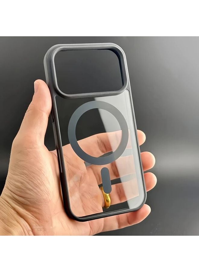 Vintage Black Phone Case For iPhone 13 Pro Max With Mag Safe Magnetic Ring Slim Protective Cover - Image 2