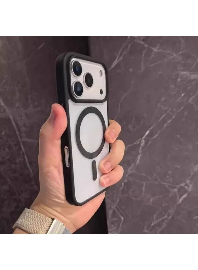 Vintage Black Phone Case For iPhone 13 Pro Max With Mag Safe Magnetic Ring Slim Protective Cover - Image 1