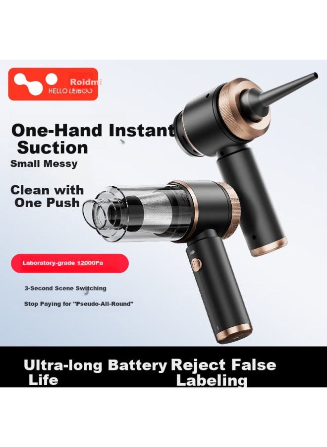 helloleiboo oleiboo Car Vacuum Cleaner, Powerful Suction, Cordless Handheld Vacuum For Cars And Home Use, High-power Compact Blower And Suction Four-i - Image 1