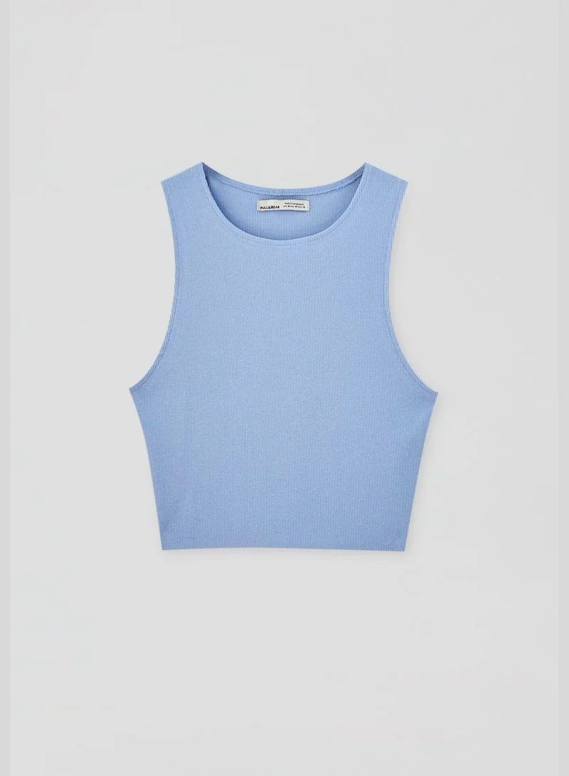 PULL&BEAR Ribbed crop top