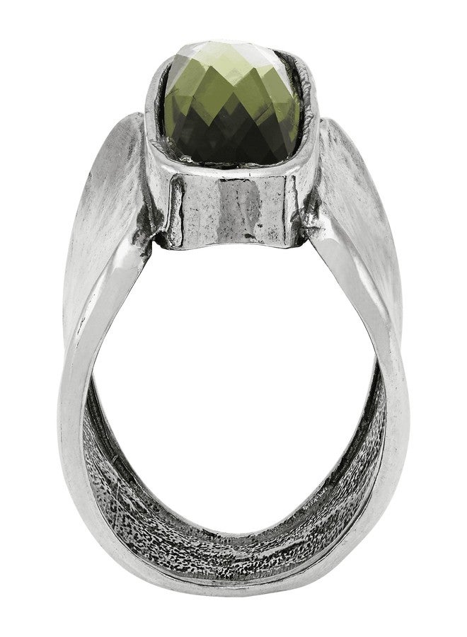 Silpada 'Zircon Token' Olive Green Cubic Zirconia Ring in Sterling Silver, Size 10, Size 10 - Image 3