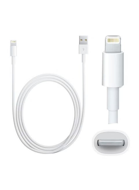 USB Lightning Cable For Apple iPhone 5S And 6 Plus White