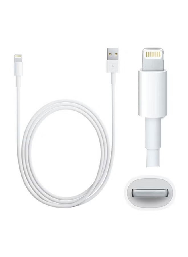 USB Lightning Cable For Apple iPhone 5S And 6 Plus White