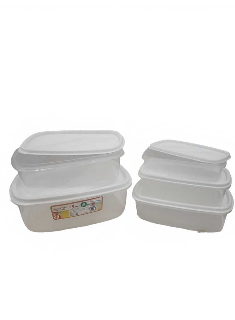 فوييجر طقم حافظات طعام شفاف  5 قطع 14-56772 - Image 2