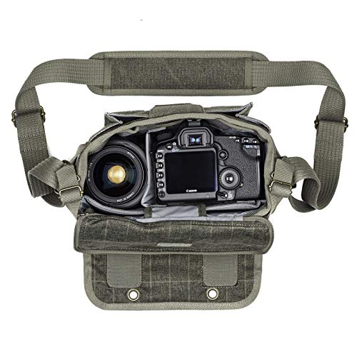 Think Tank Retrospective 5 V2.0 Canvas Shoulder Bag for Mirrorless or Standard DSLR Cameras and Photo Accessories - Pinestone - Small - Image 4