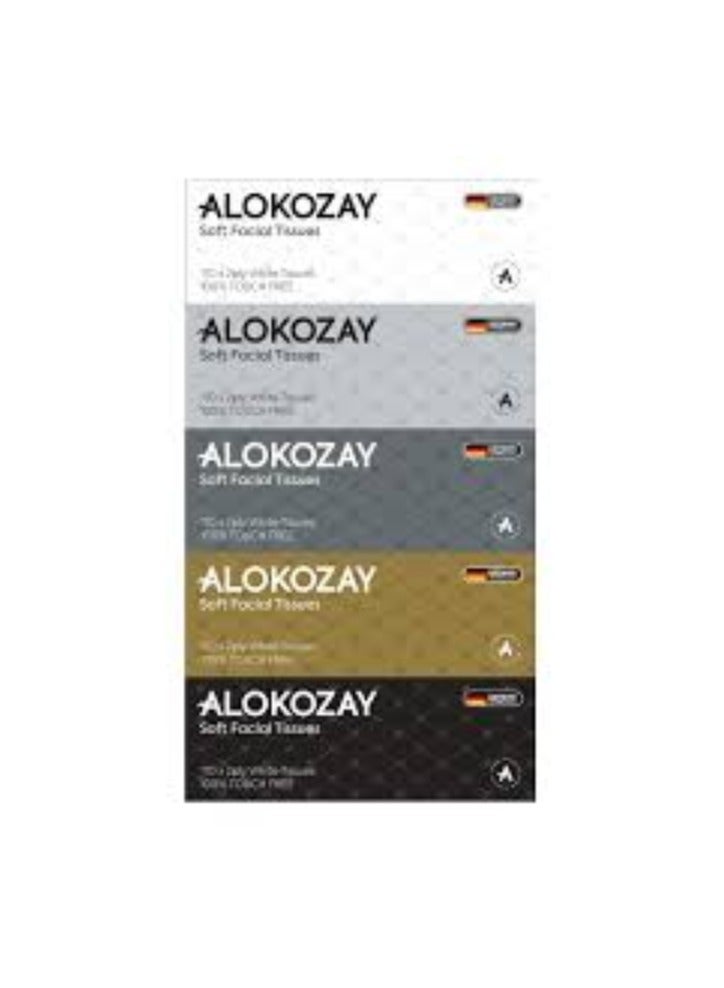 Alokozay Soft Facial Tissue 170 Sheets x 2 Ply Pack of 5  - Image 1