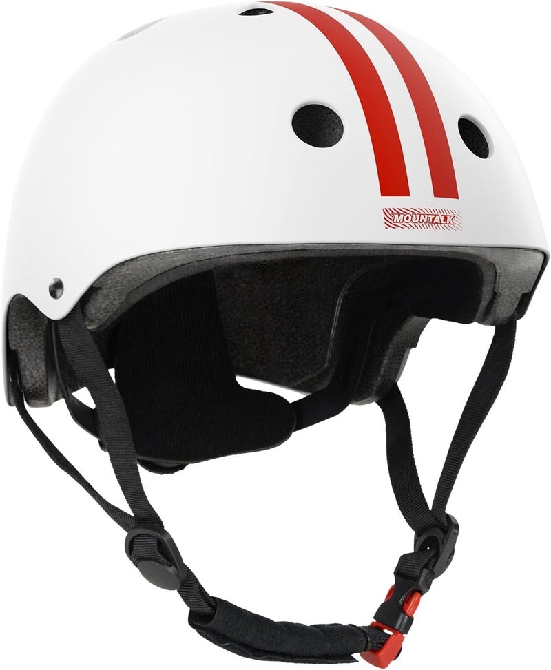 MOUNTALK Kids Bike Helmet for Age 1-3/2-4 Years,Toddler Helmet for Boys and Girls,Scooter,Bicycle and Skateboards Helmets/Matte White, Small Size for Toddler/Little Kids - Image 1