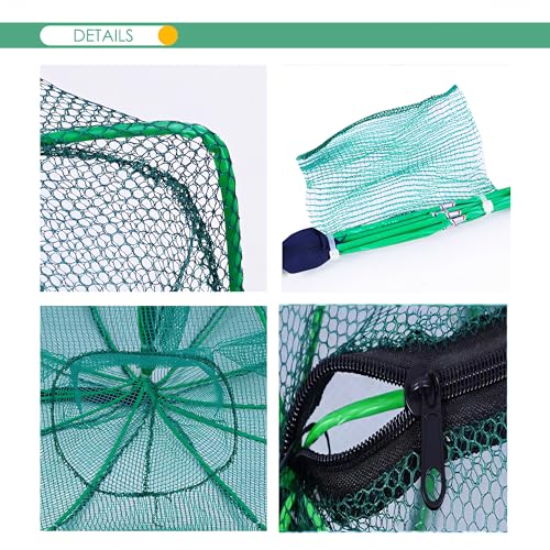 EASY BIG Foldable Bait Trap Fishing Net - Hand Cast Cage for Catching Fish Shrimp Crab Crawfish - Image 4