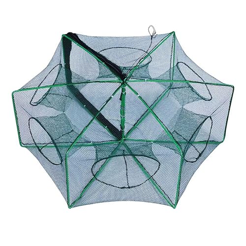 EASY BIG Foldable Bait Trap Fishing Net - Hand Cast Cage for Catching Fish Shrimp Crab Crawfish - Image 1