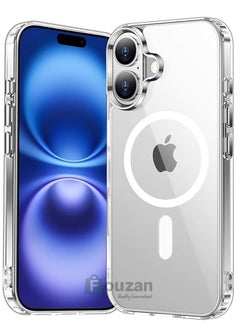 Crystal Clear Flexible Protective Silicone -MagSafe/Wireless Charging Back Case For iPhone 16 - Transparent