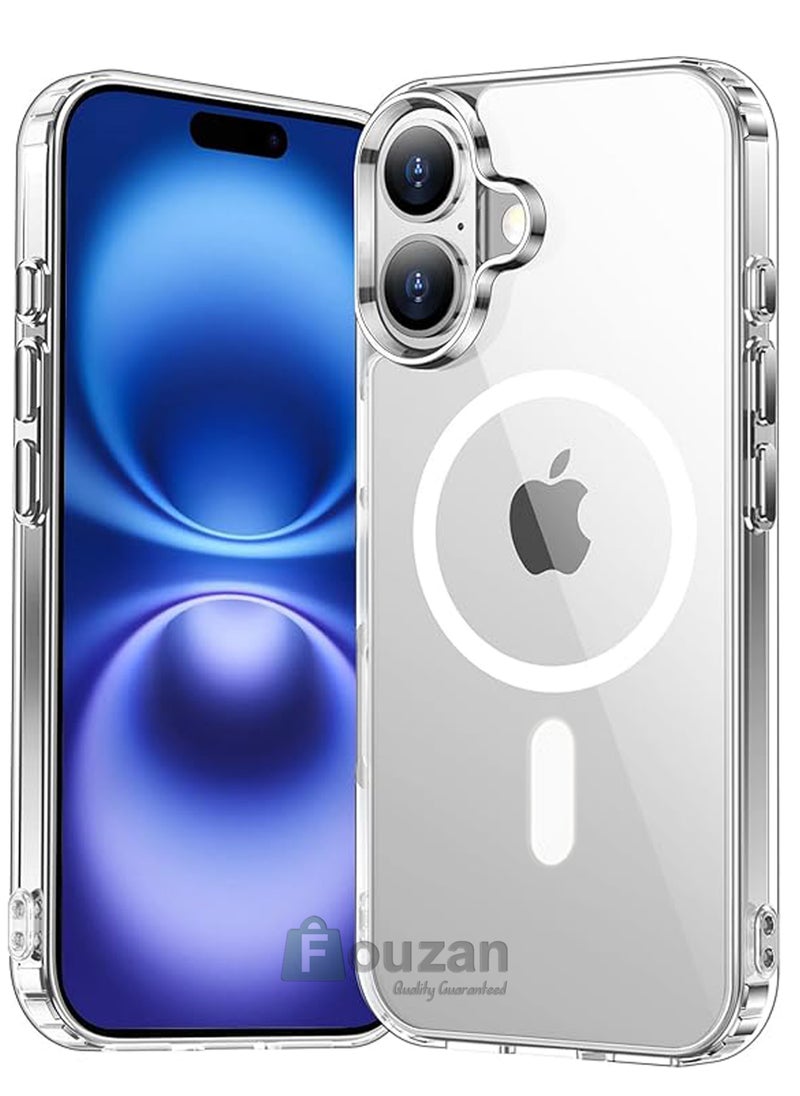 Generic - Crystal Clear Flexible Protective Silicone -MagSafe/Wireless Charging Back Case For iPhone 16 - Transparent - Image 1