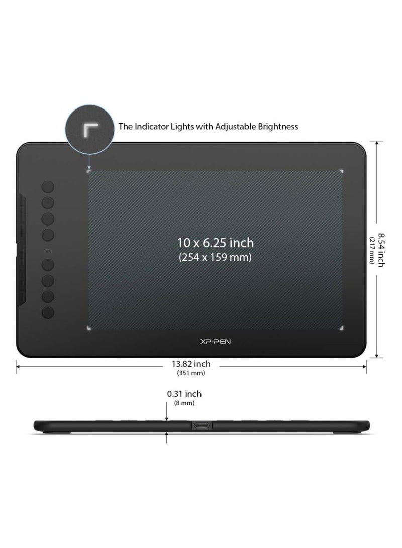 XP-PEN Deco 01 V3 Professional Drawing Tablet, 10×6" Graphics Tablet with 16384 Pressure Levels, Battery-Free Stylus & 8 Shortcut Keys for Art, OSU, Teaching & Gaming - Image 2
