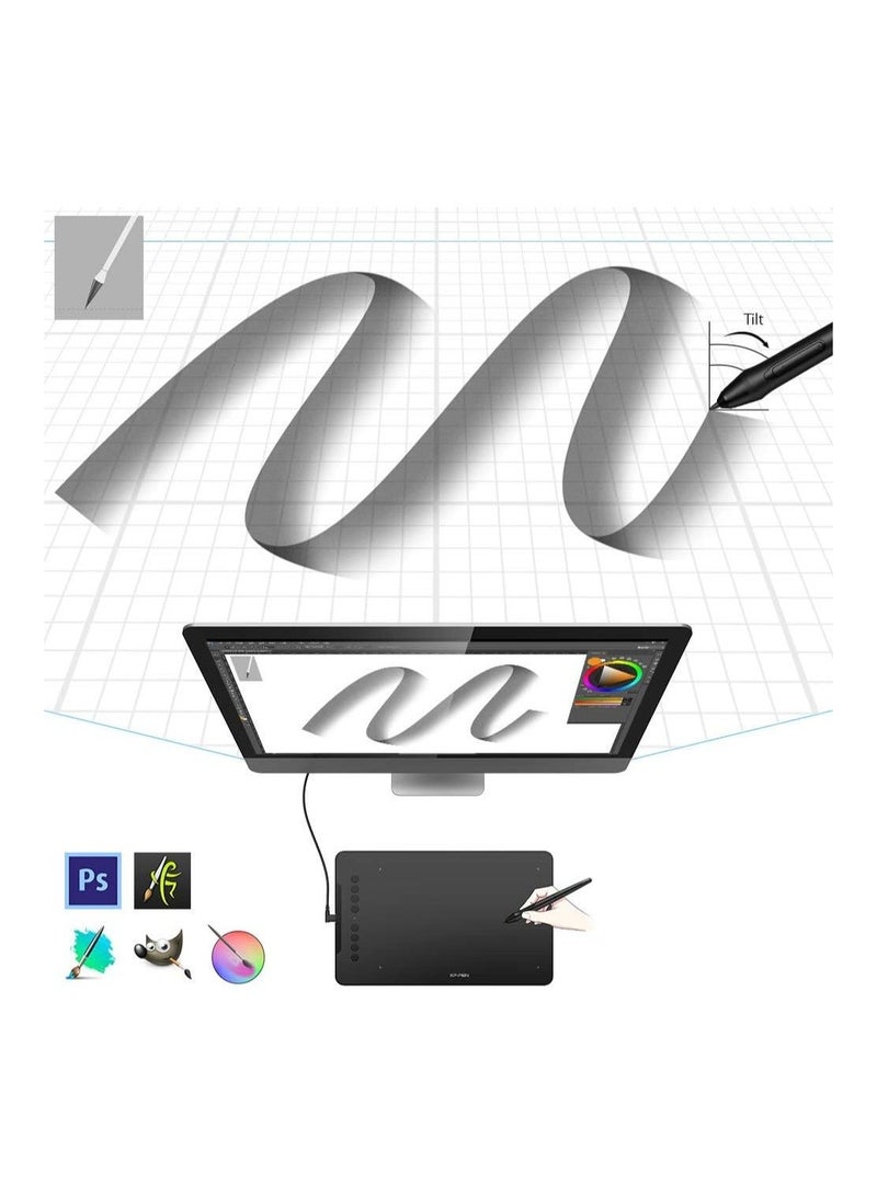 XP-PEN Deco 01 V3 Professional Drawing Tablet, 10×6" Graphics Tablet with 16384 Pressure Levels, Battery-Free Stylus & 8 Shortcut Keys for Art, OSU, Teaching & Gaming - Image 5