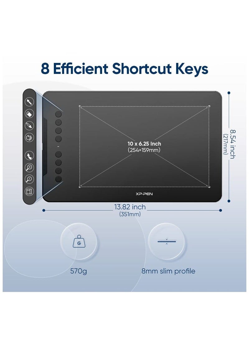 XP-PEN Deco 01 V3 Professional Drawing Tablet, 10×6" Graphics Tablet with 16384 Pressure Levels, Battery-Free Stylus & 8 Shortcut Keys for Art, OSU, Teaching & Gaming - Image 3