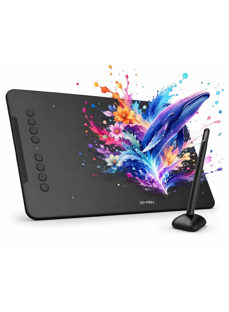 XP-PEN Deco 01 V3 10×6" Graphics Tablet, 16384 Pressure Levels Drawing Pad with Battery-Free Stylus & 8 Hotkeys for Digital Art, Teaching & Gaming - Image 1