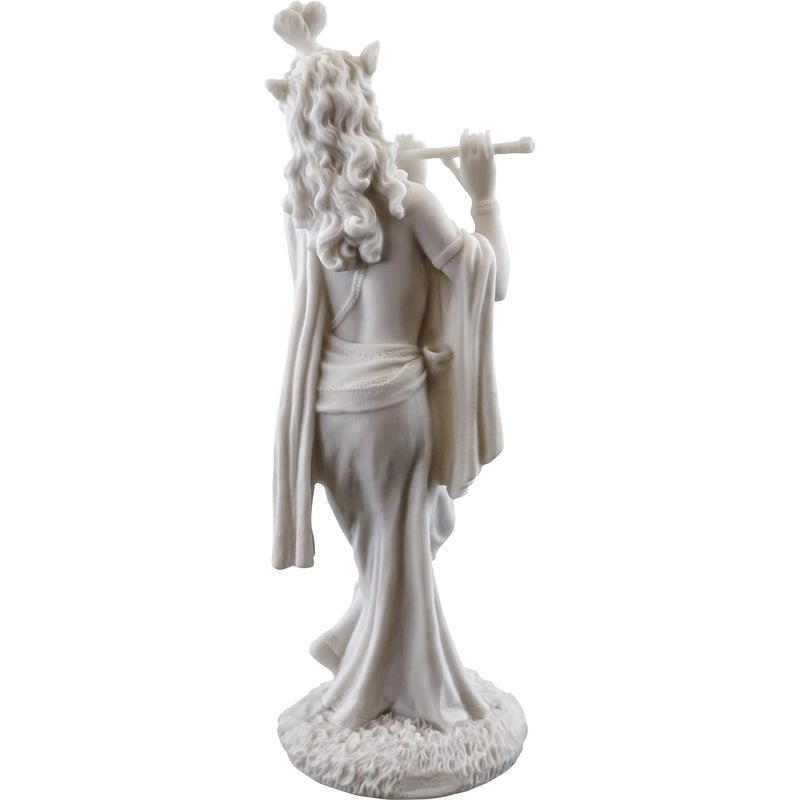 Top Collection تمثال كريشنا - إله الحب والفرح الإلهي في الهندوسية بتشطيب من الرخام الأبيض الفاخر - تمثال قابل للجمع بطول 10 بوصات - Image 3