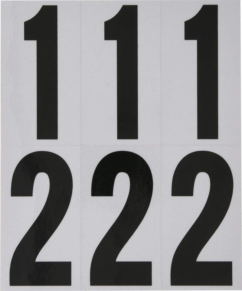 Hillman 843445 Reflective Adhesive Mailbox Number Pack, 3", Black and White - Image 3