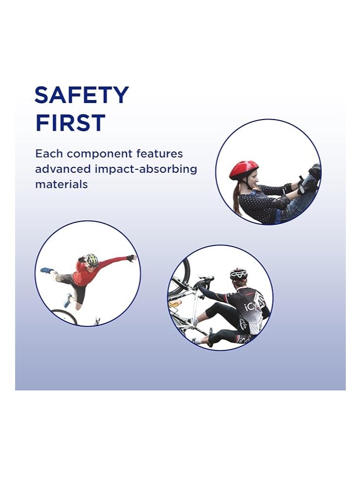 ENDLESS  EL1028 Protective Guard Kit for Skating, Cycling and Skateboarding with Knee, Elbow and Wrist Protector |Material : ABS, Nylon | With Adjustable Straps to Fit Perfectly for Adults - Image 3