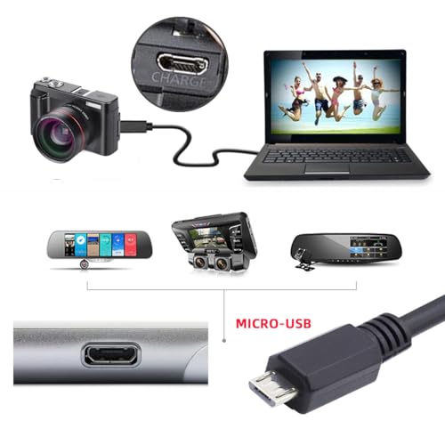 cablecc Micro USB 5Pin Male to Female Extension Panel Mount Type Cable with Screws 50cm - Image 3