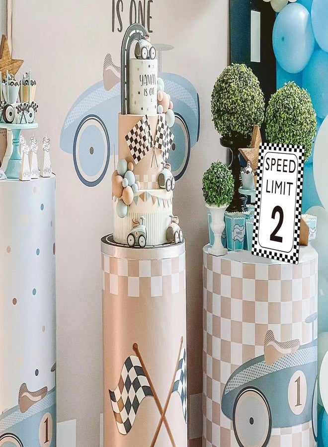 Muruseni Race Car Birthday Decor, Speed Limit 2 Sign, Fast One, Race Car Birthday Party Decorations, 8×11 Wooden Play Sign with Stand, Let's Go Racing Party Supplies for Boy Race Fans - SL2 - Image 3
