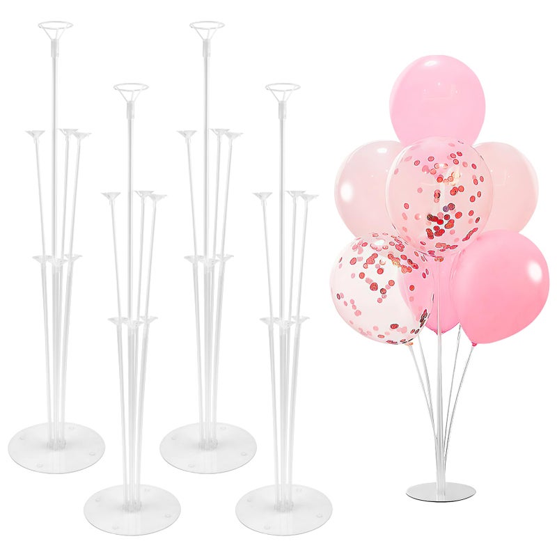 LBNZC Balloon Stand Kit - 4 Sets with Balloon Sticks, Stands for Table & Floor, Archer with Base for Parties & Decorations - Image 1
