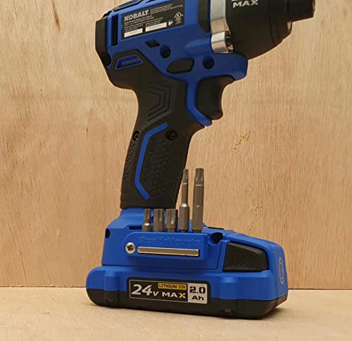 StealthMounts Magnetic Bit Holder for Kobalt (2 Pack) - Blue | Made in UK - Image 2