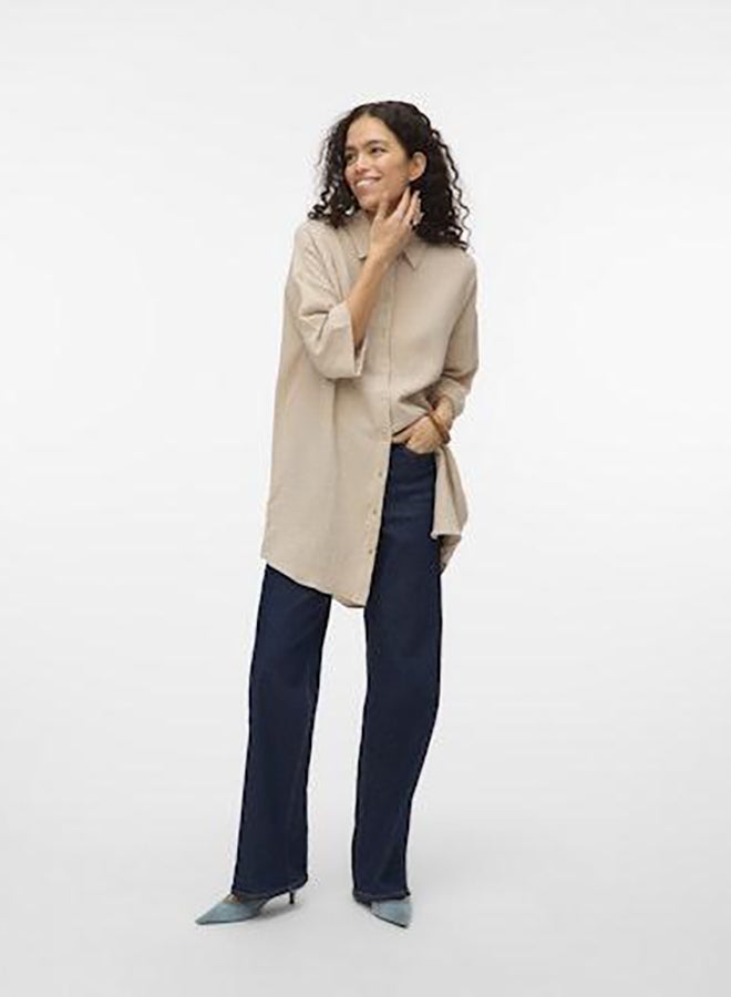 VERO MODA Vmnatali 3/4 Long Overshirt Wvn Noos - Image 1