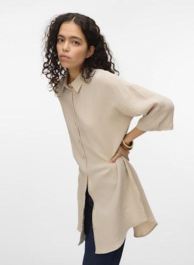 VERO MODA Vmnatali 3/4 Long Overshirt Wvn Noos - Image 2