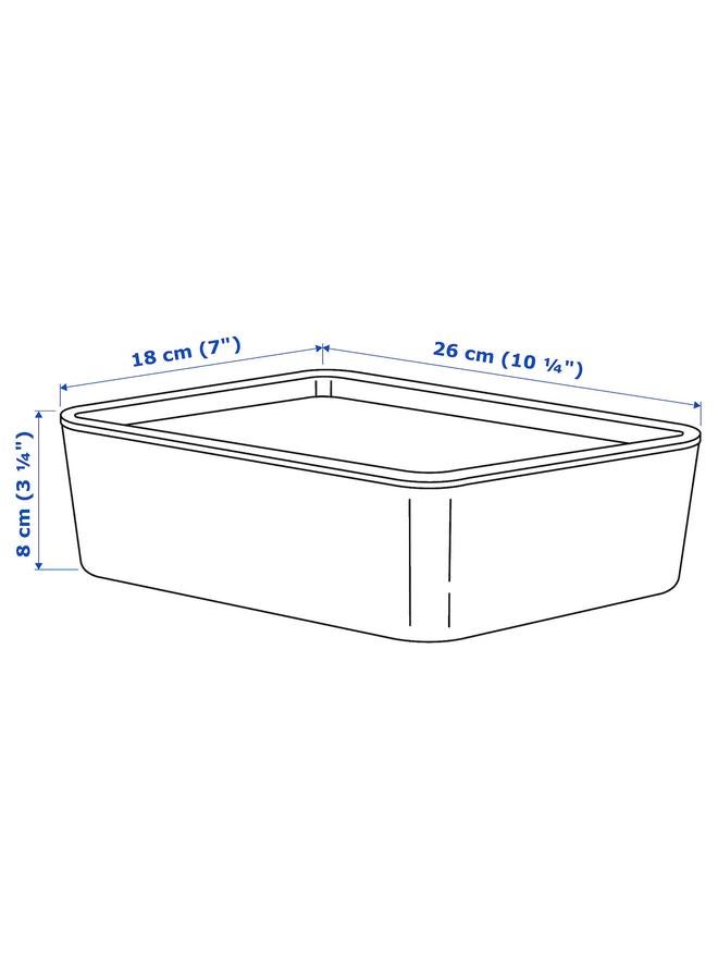 erorex Box with lid, white, 18x26x8 cm - Image 5