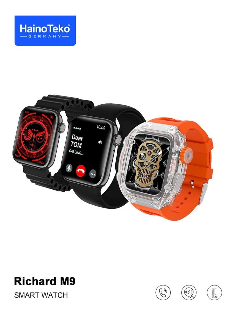 Haino Teko Germany Richard M9: Multi-Function Smartwatch Featuring Body Temperature, Atmospheric Pressure Monitoring, AI Voice Assistant, and Wireless Charging - Image 1